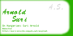 arnold suri business card